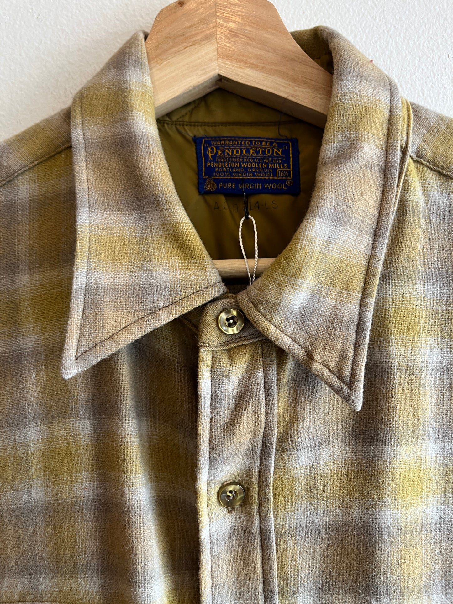 Vintage 1970’s Shadow Plaid Pendleton Flannel Shirt