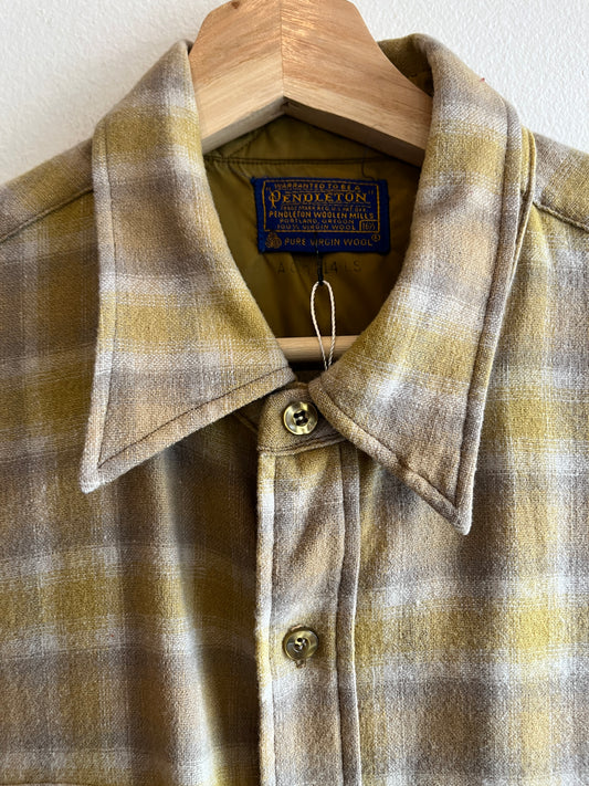 Vintage 1970’s Shadow Plaid Pendleton Flannel Shirt