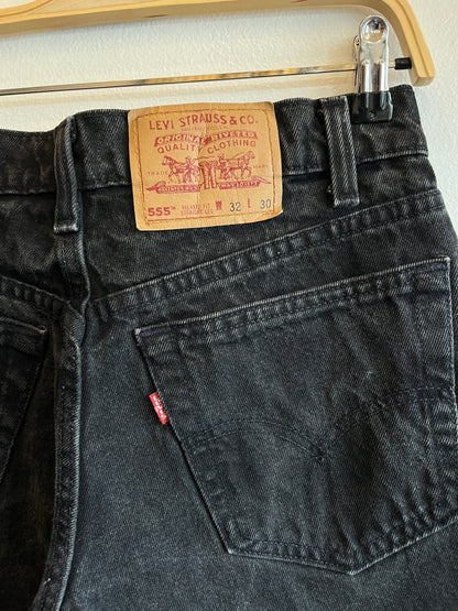 Vintage 1990’s Levi’s 555 Black Denim Jeans