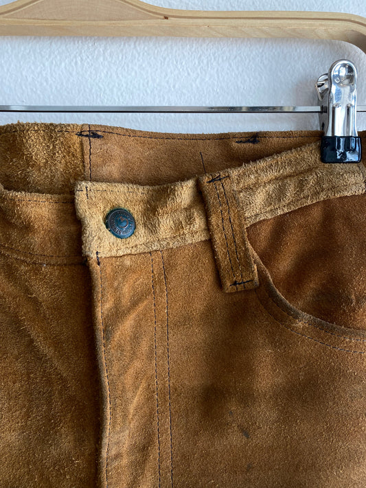 Vintage 1960/70’s Levi’s Suede “Big E” Flared Pants - La Lovely Vintage 