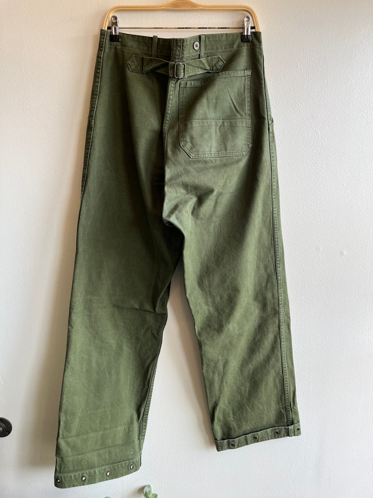 Vintage 1950’s Swedish Military Buckleback Fatigue Trousers - La Lovely Vintage 