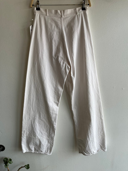 Vintage 1940’s U.S. Navy White Twill Wide Leg Trousers