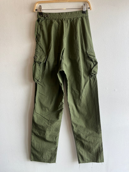 Vintage 1970’s OG 107 Poplin Women’s Side Button Military Fatigues/Trousers