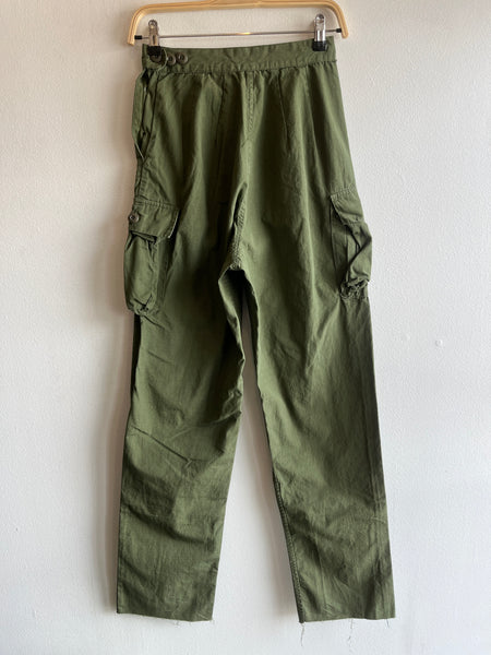 Vintage 1970’s OG 107 Poplin Women’s Side Button Military Fatigues/Trousers