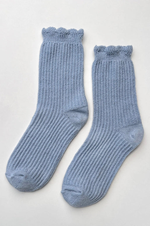 Le Bon Shoppe - Linen Scallop Socks - La Lovely Vintage 