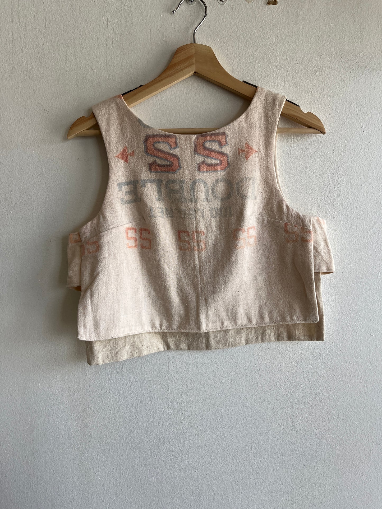 Trash Textiles - Handmade Antique Feedsack Blouse/Shirt
