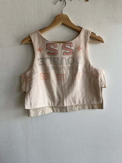 Trash Textiles - Handmade Antique Feedsack Blouse/Shirt