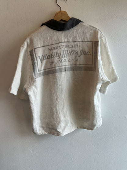 Trash Textiles - Handmade Antique Feedsack Button-Up Shirt