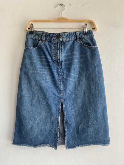 Y2K Armani denim midi skirt - La Lovely Vintage 
