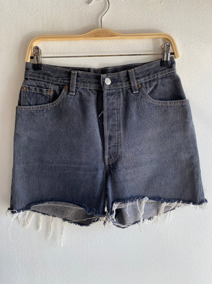 Vintage 1980’s Levi’s 501 Black Denim Shorts