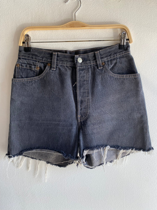 Vintage 1980’s Levi’s 501 Black Denim Shorts