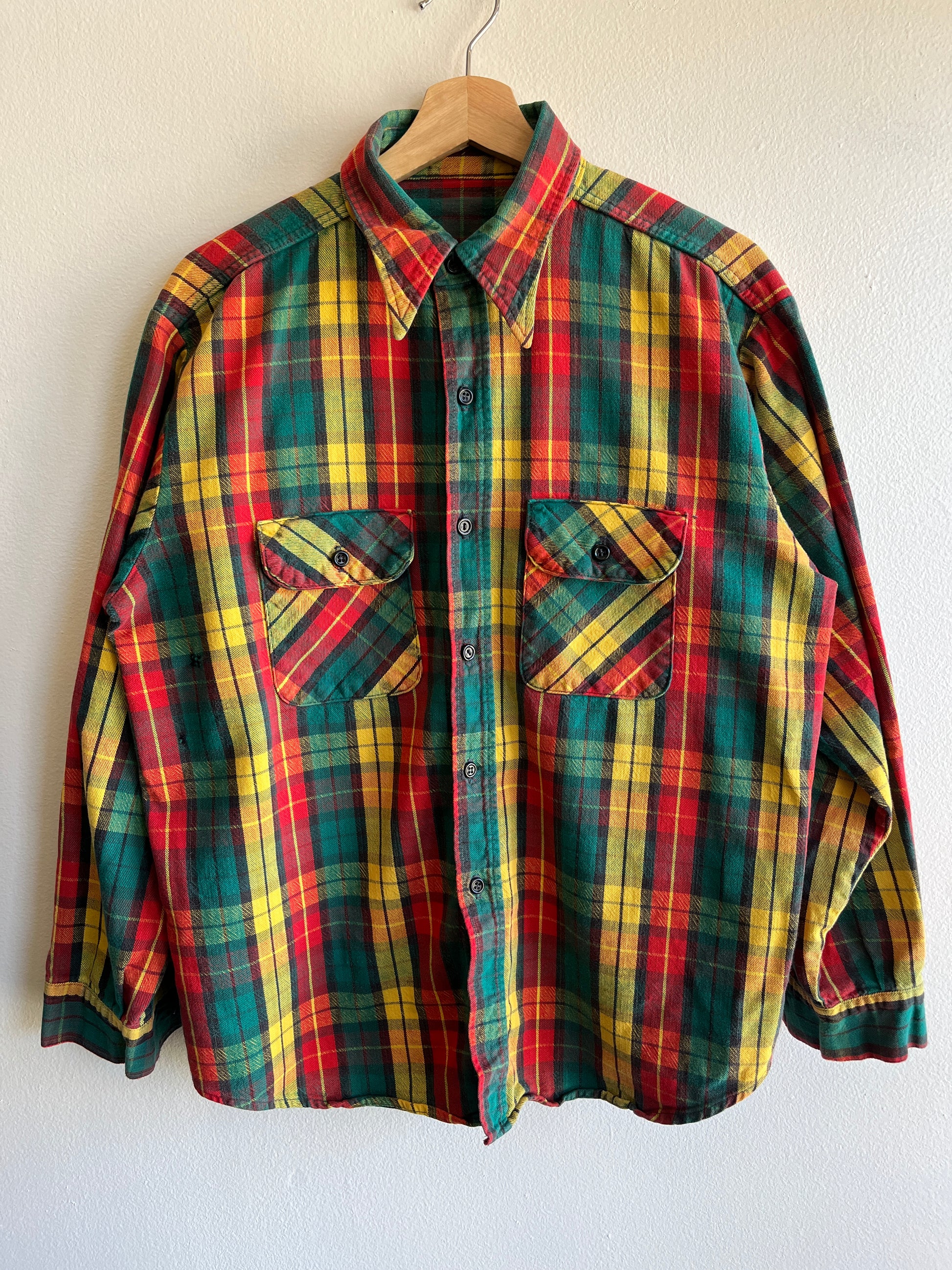 Vintage 1960/70’s Cotton Flannel Button-Up Shirt - La Lovely Vintage 