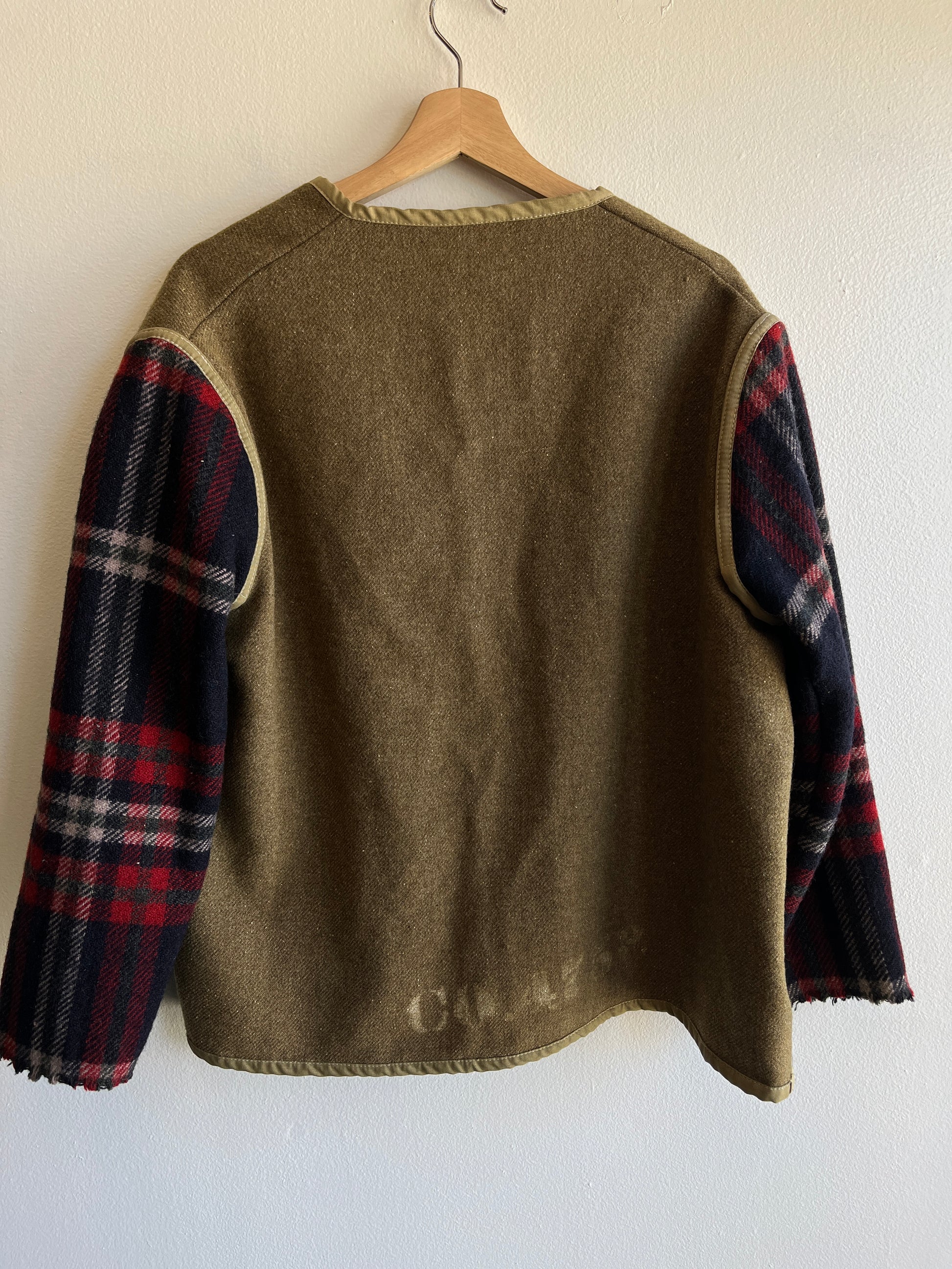 Vintage Handmade Red Cross Blanket Jacket - La Lovely Vintage 