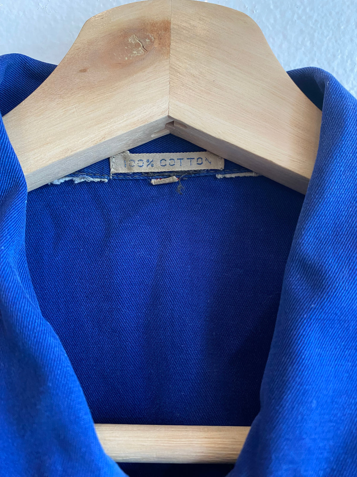 Vintage Patched Cobalt Blue Chore Coat