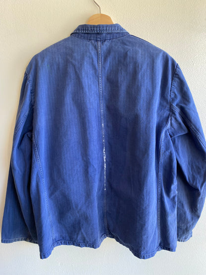 Vintage 1960’s Herringbone Twill French Chore Coat - La Lovely Vintage 