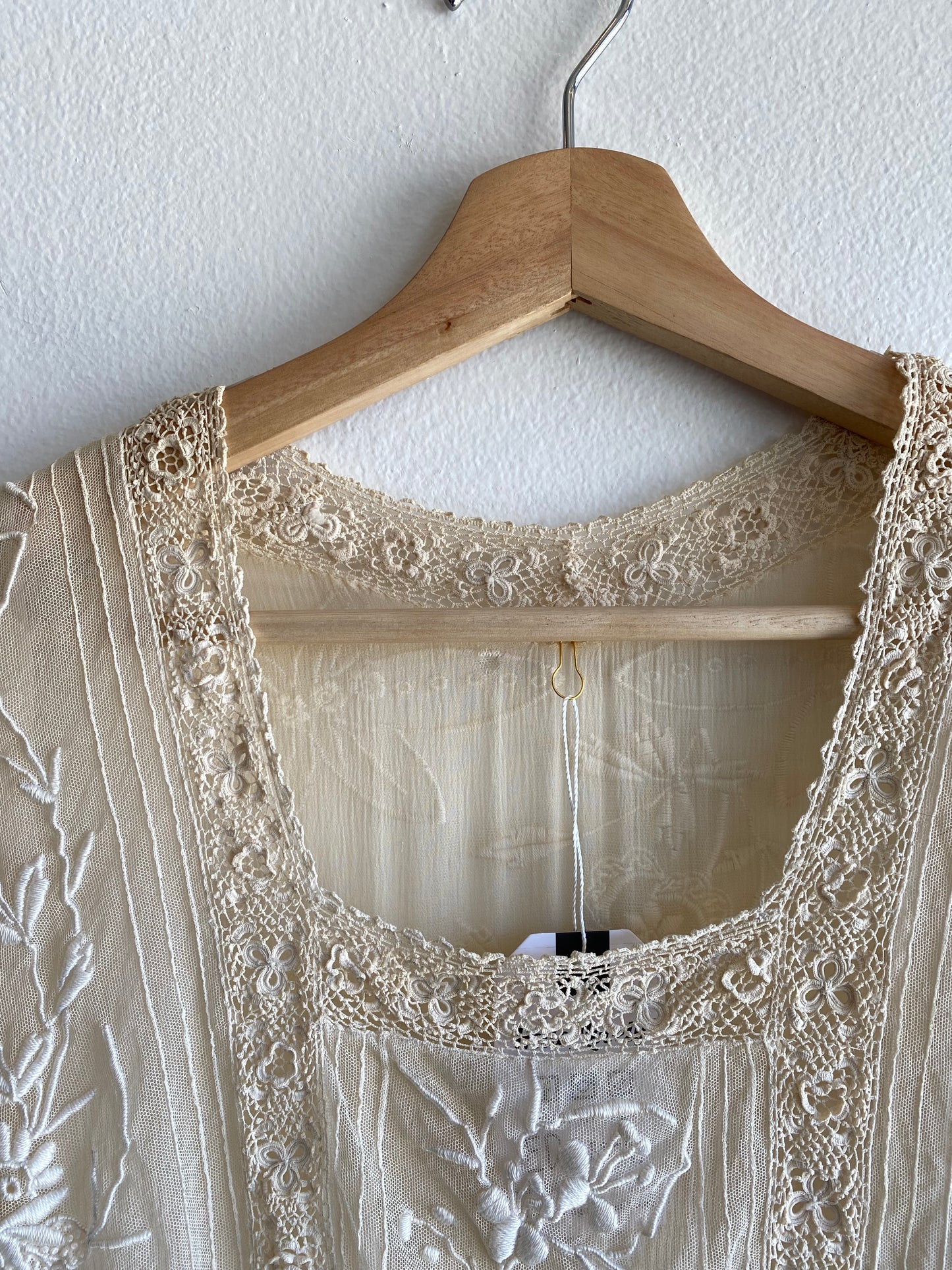 Vintage 1910’s Edwardian Sheer Lace Dress
