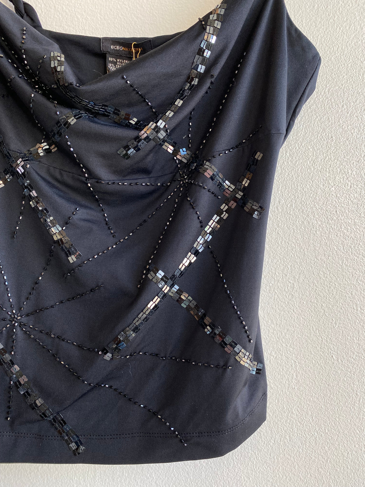 Vintage Y2K Black Beaded Cami - La Lovely Vintage 