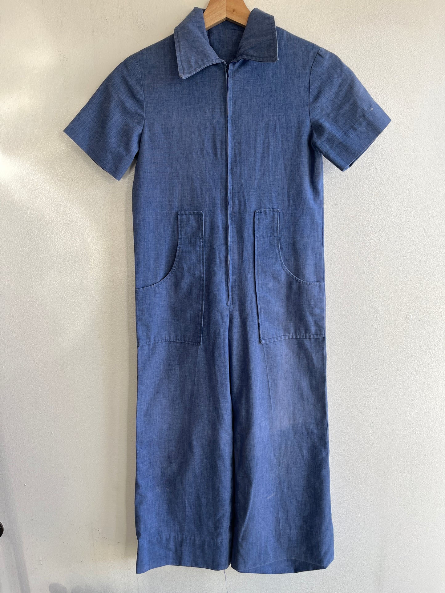 Vintage 1960s/1970s Women’s Chambray Coveralls - La Lovely Vintage 