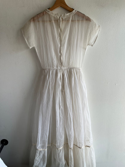 Vintage 1970’s Sheer Taffeta Dress