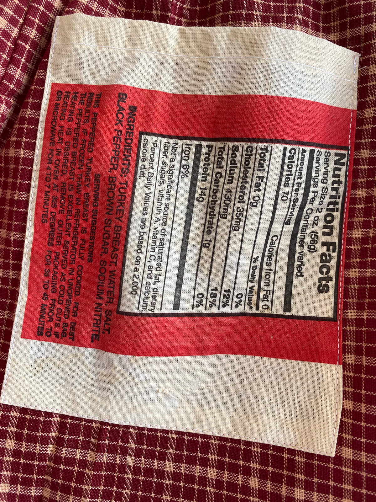 Handmade Vintage Red Plaid / Turkey Breast Feedsack Shorts