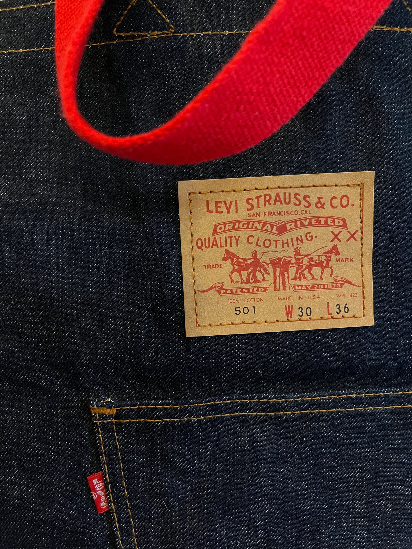 Vintage 1970’s Deadstock Levi’s Denim Tote