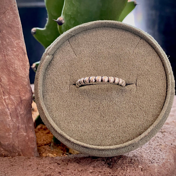 Nizhoni Traders LLC - Handmade Sterling Silver Stacker Band Ring - La Lovely Vintage 
