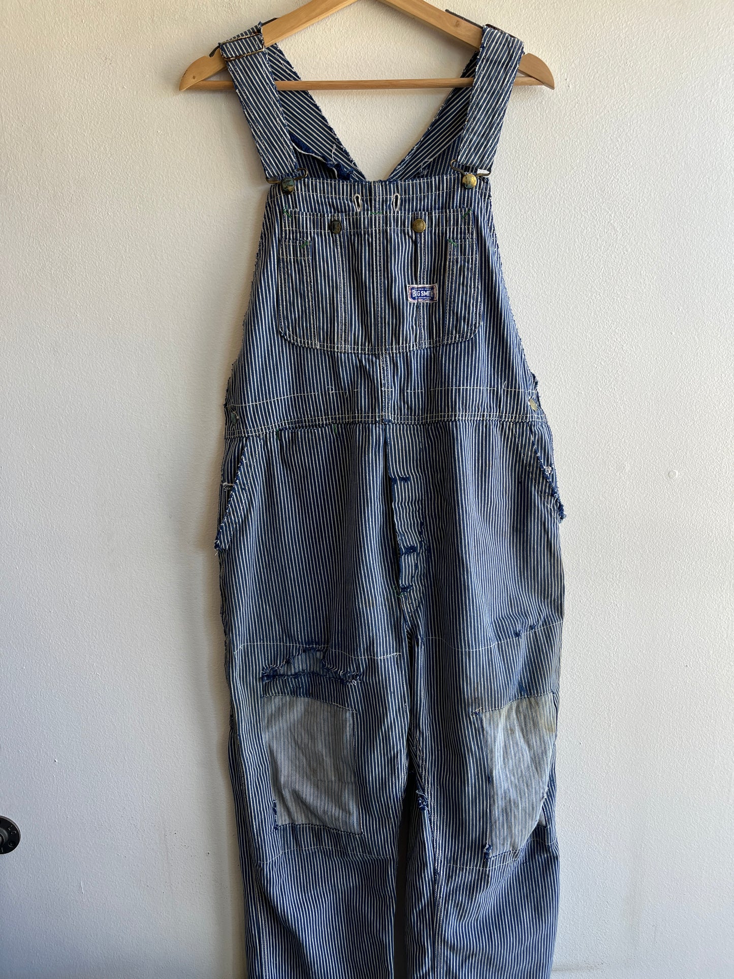 Vintage 1960’s Big Smith Hickory Stripe Denim Overalls