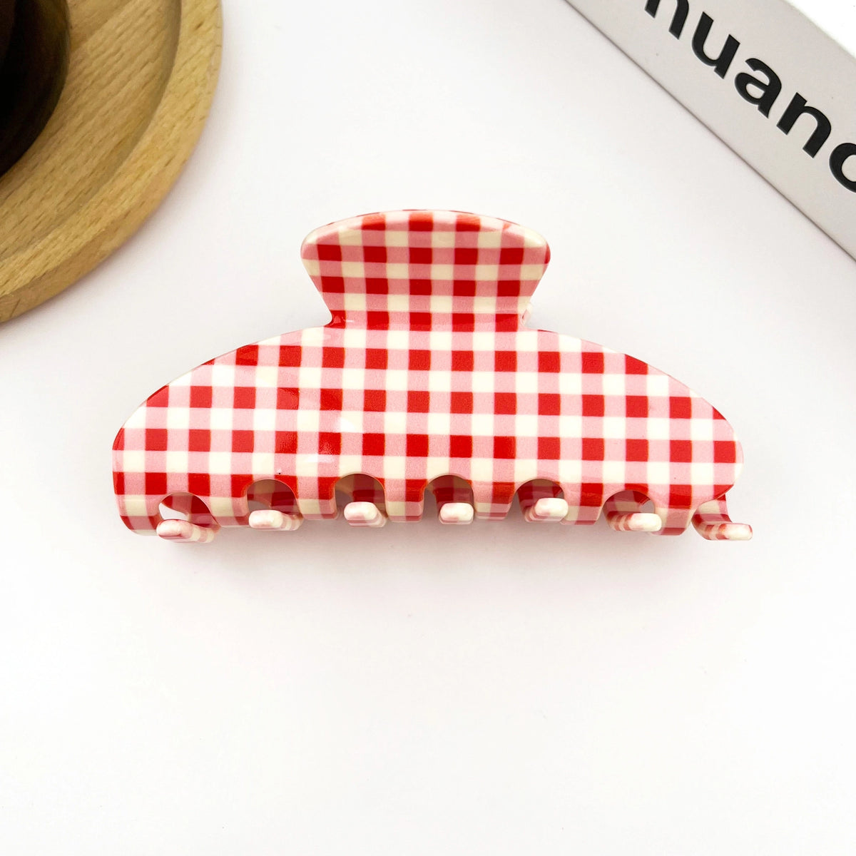 Checkerboard Claw Clip - La Lovely Vintage 