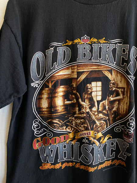 Vintage 1994 “Old Bikes and Good Whiskey” T-Shirt - La Lovely Vintage 