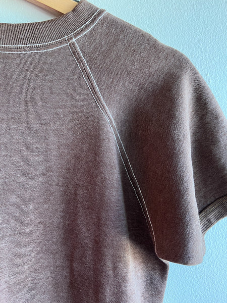 Vintage 1970’s Brown Short-Sleeved Sweatshirt