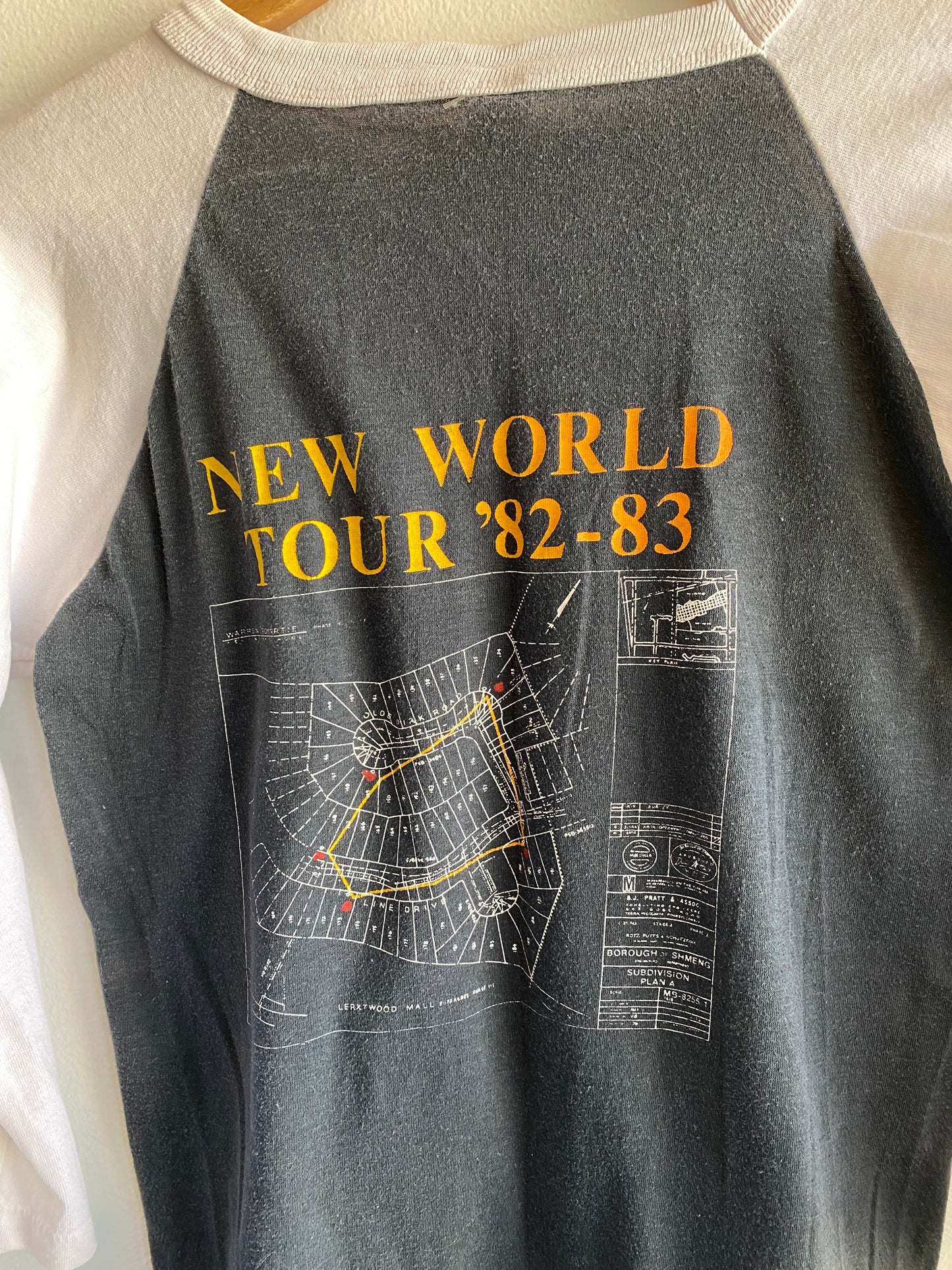 Vintage 1982 Rush 3/4 Sleeve Tour T-Shirt