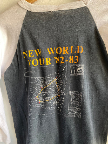 Vintage 1982 Rush 3/4 Sleeve Tour T-Shirt