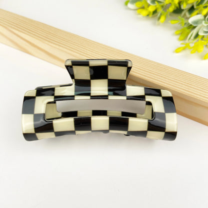 Checkerboard Claw Clip - La Lovely Vintage 