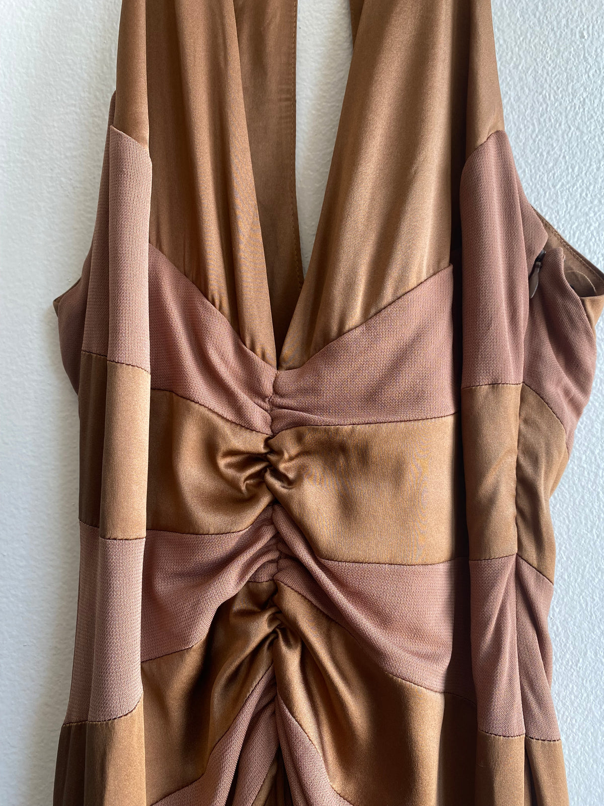 Vintage 90's Bebe Brown Silk Dress