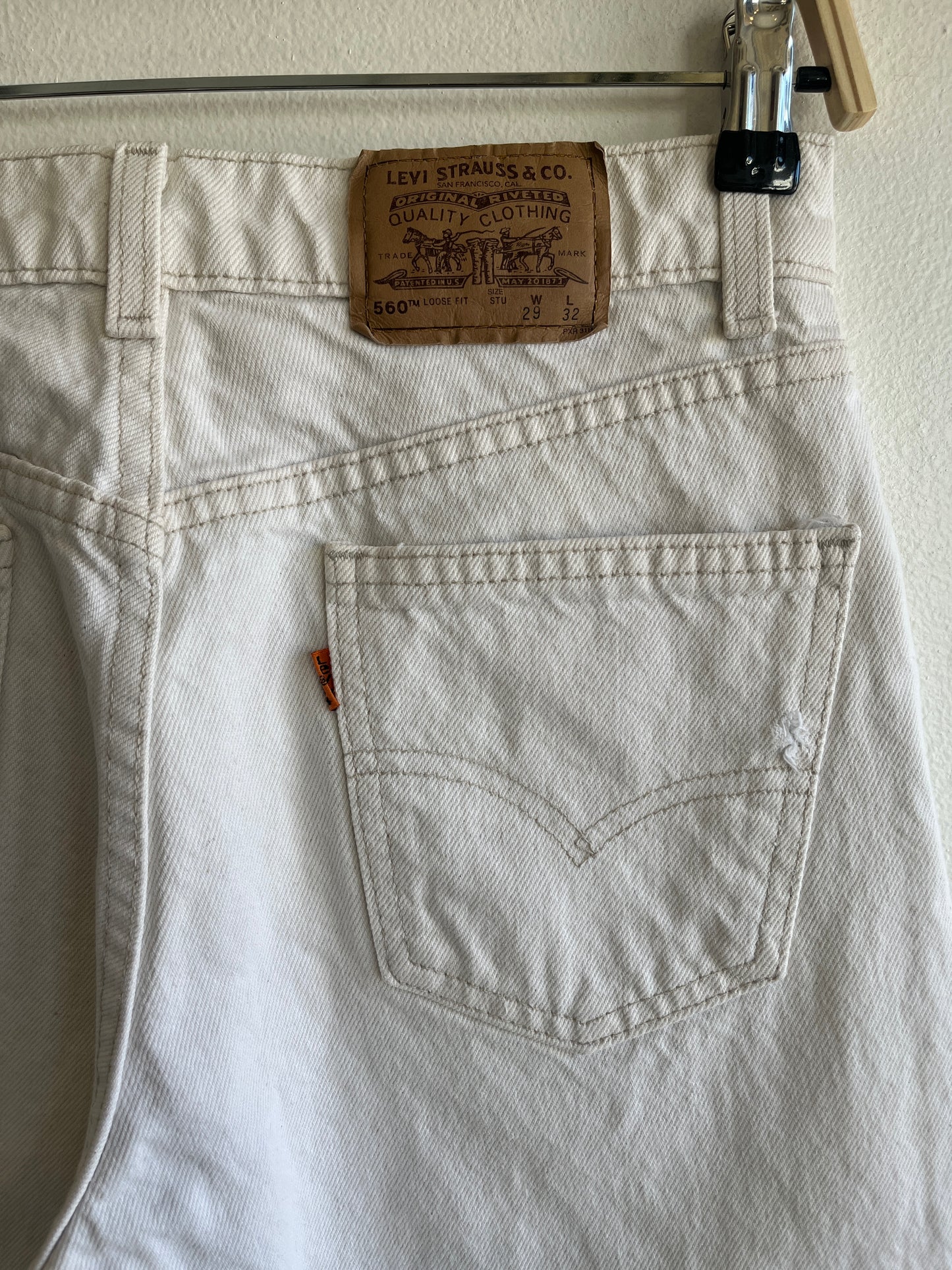 Vintage 1980's Levis 560 White Denim Jeans - La Lovely Vintage 