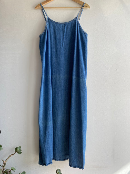 Vintage 90’s Scoop Neck Denim Maxi Dress