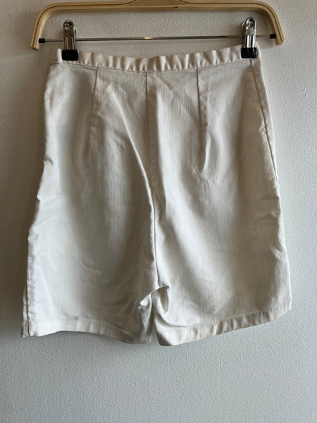Vintage 1960’s Side-Zip Ecru Shorts