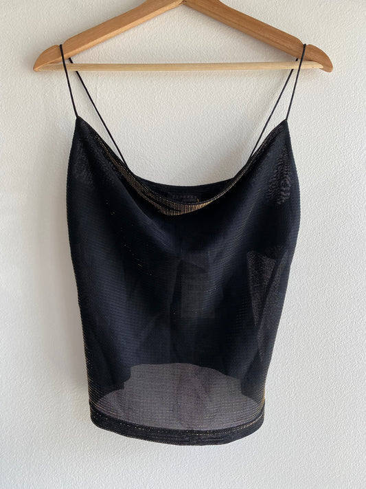 Vintage Y2K Express Black and Gold Cami