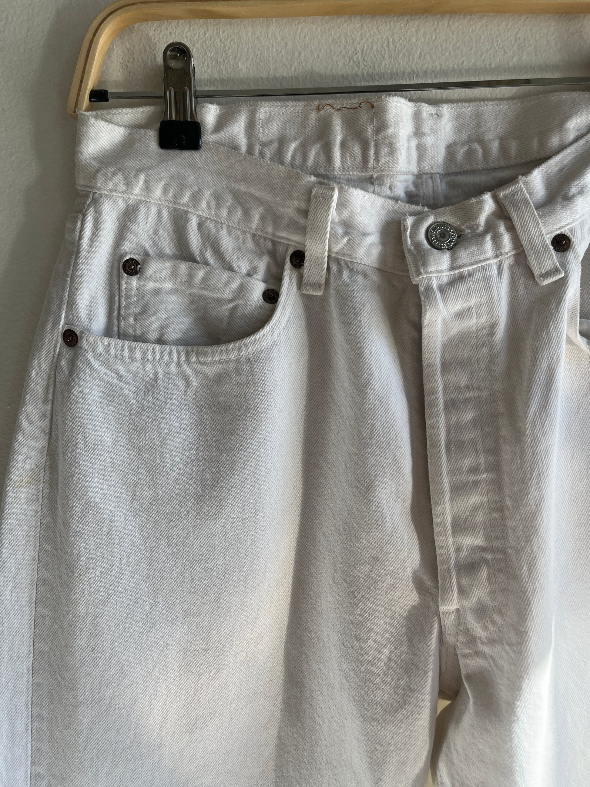 Vintage 1980’s Levi’s 501 White Denim Jeans - La Lovely Vintage 