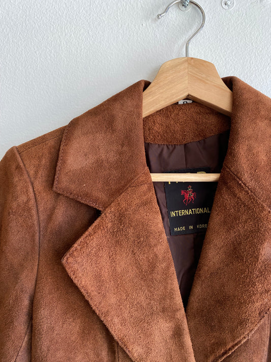 Vintage 1970’s P.B.D. International Suede Blazer Coat