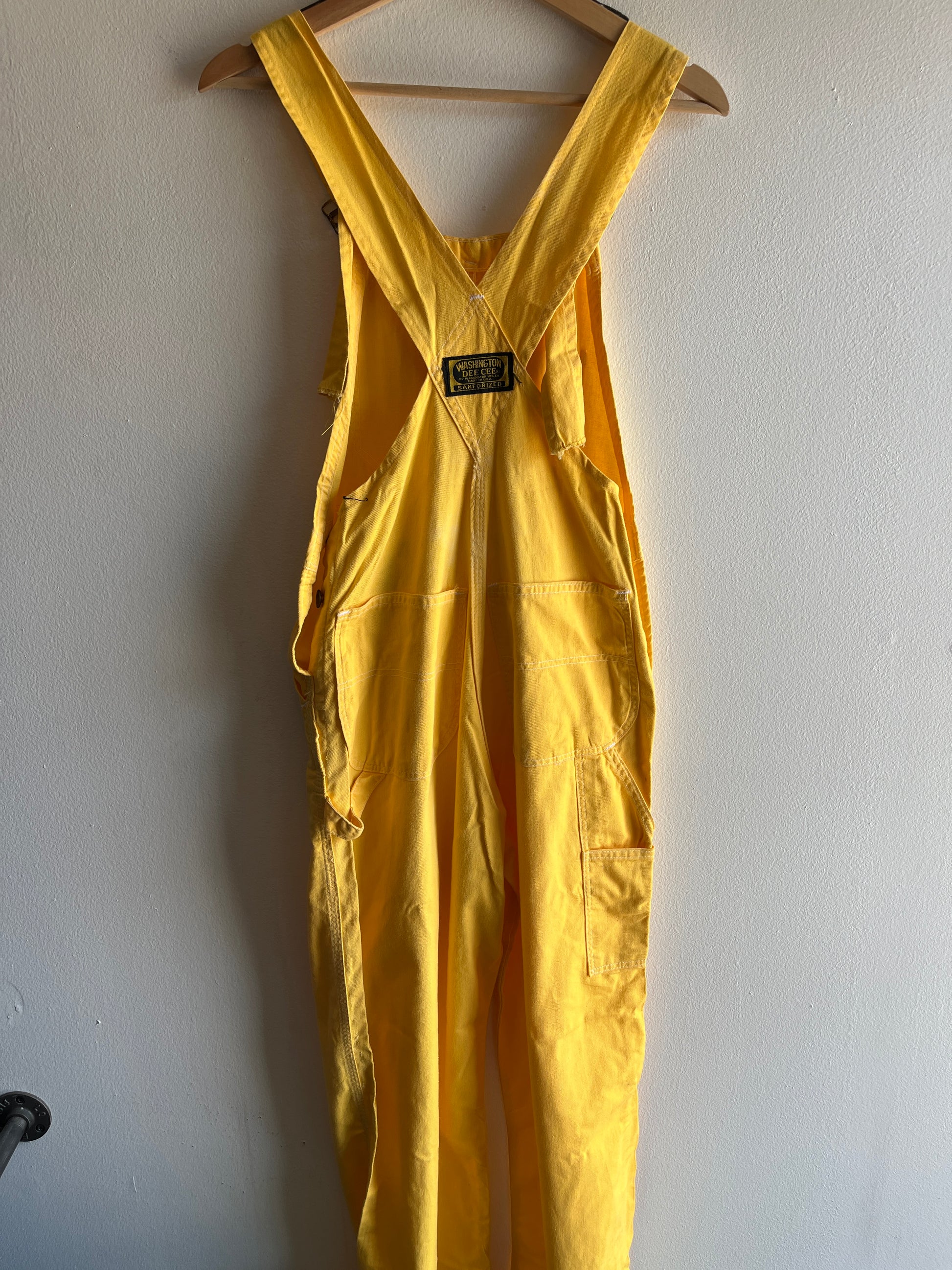 Vintage 1960/70’s Washington Dee Cee Yellow Twill Overalls - La Lovely Vintage 