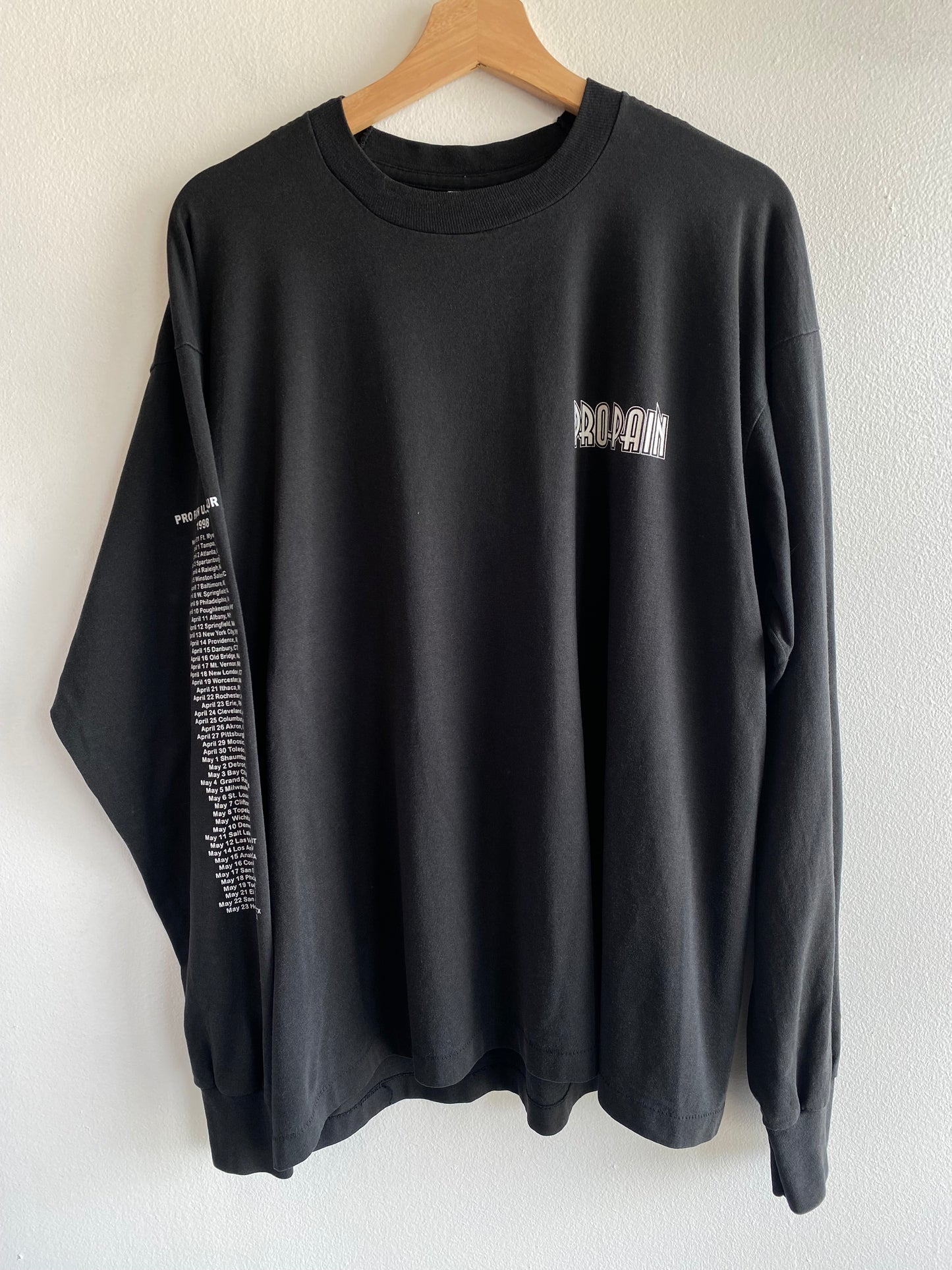 Vintage 1998 Pro-Pain Longsleeve Tour T-Shirt