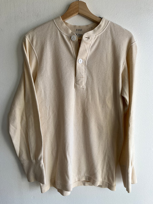 Vintage 1960’s Military Issue 2-Button Henley Thermal Shirt