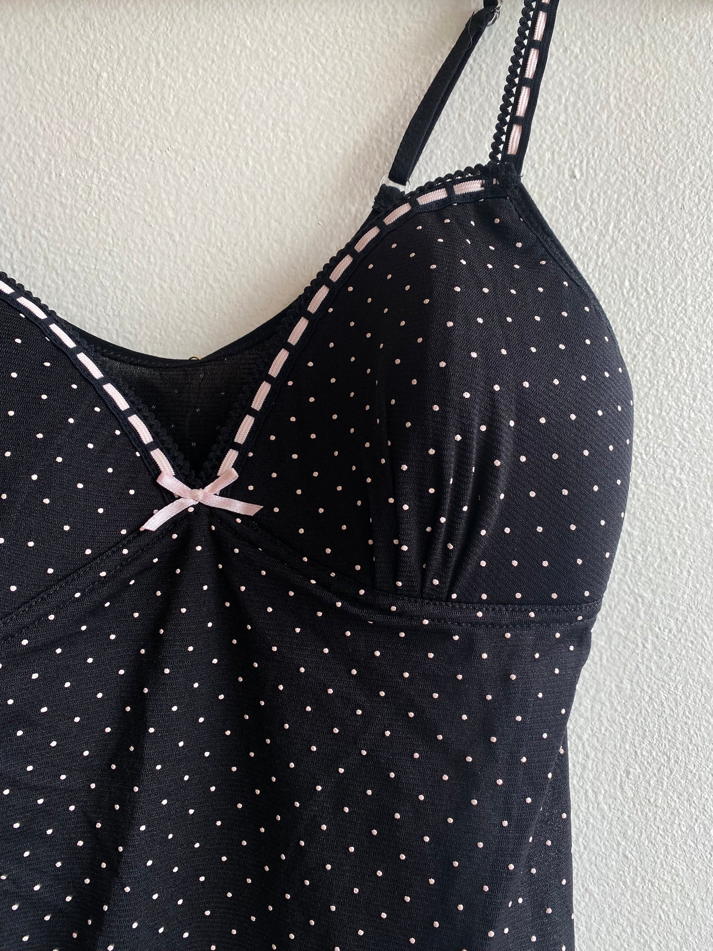 Vintage Warners Y2K Polka Dot Mesh Tank Top