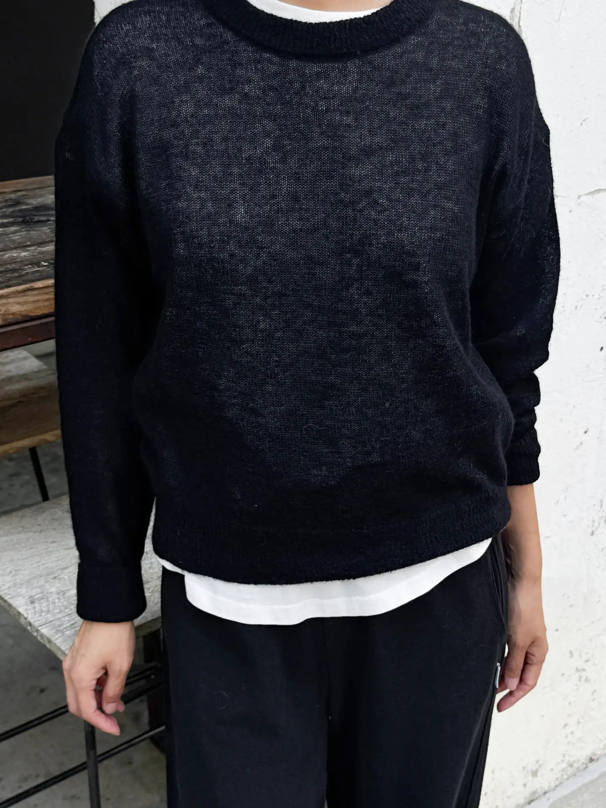 Le Bon Shoppe - Cecile Crew Neck Mohair Sweater - La Lovely Vintage 
