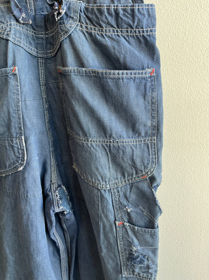 Vintage 1950’s Powrhouse Low-Back Denim Overalls