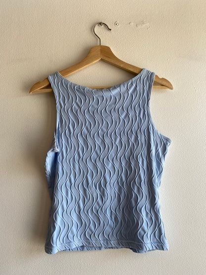 Vintage Y2K baby blue Bebe tank - La Lovely Vintage 
