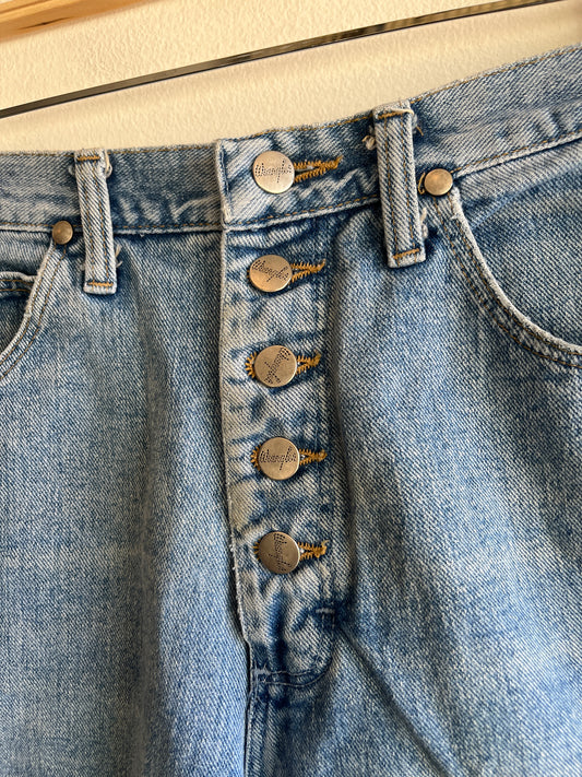 Vintage 1980’s Wrangler Exposed Button Denim Jeans - La Lovely Vintage 