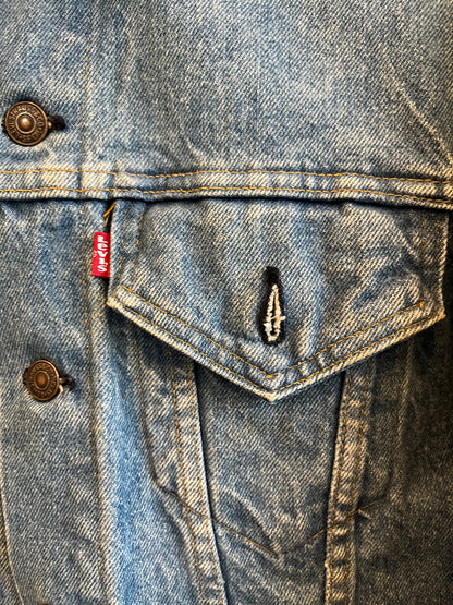 Vintage 1970’s Levi’s “Bertha” Painted Denim Trucker Jacket