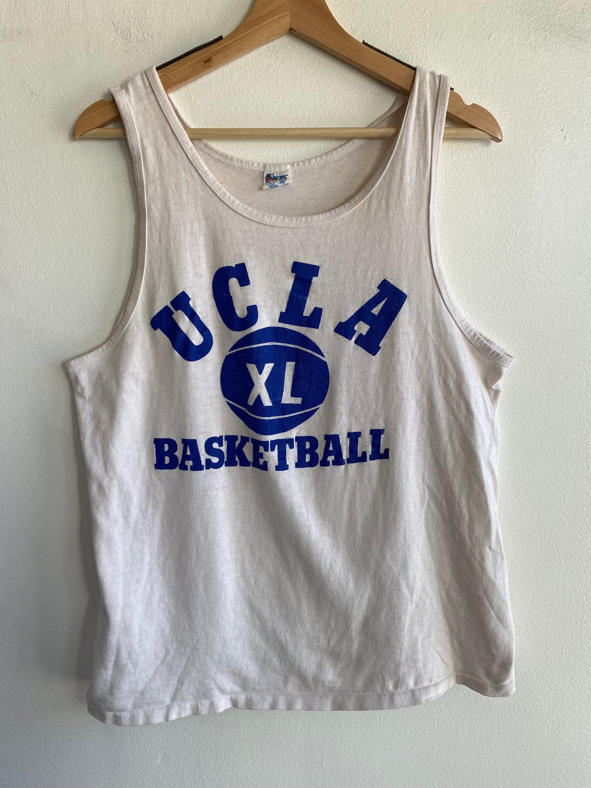 Vintage 1980’s Champion UCLA Basketball Tank Top T-Shirt - La Lovely Vintage 